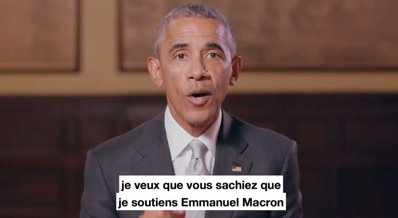 Vídeo en el Obama apoya a Macron, para quien es una fuente de inspiración. (Reuters)
