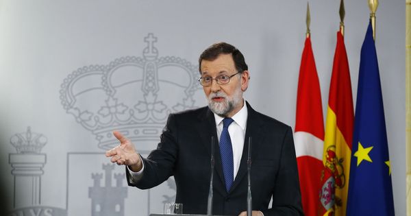 Foto: Rajoy en una rueda de prensa en Moncloa. (EFE)