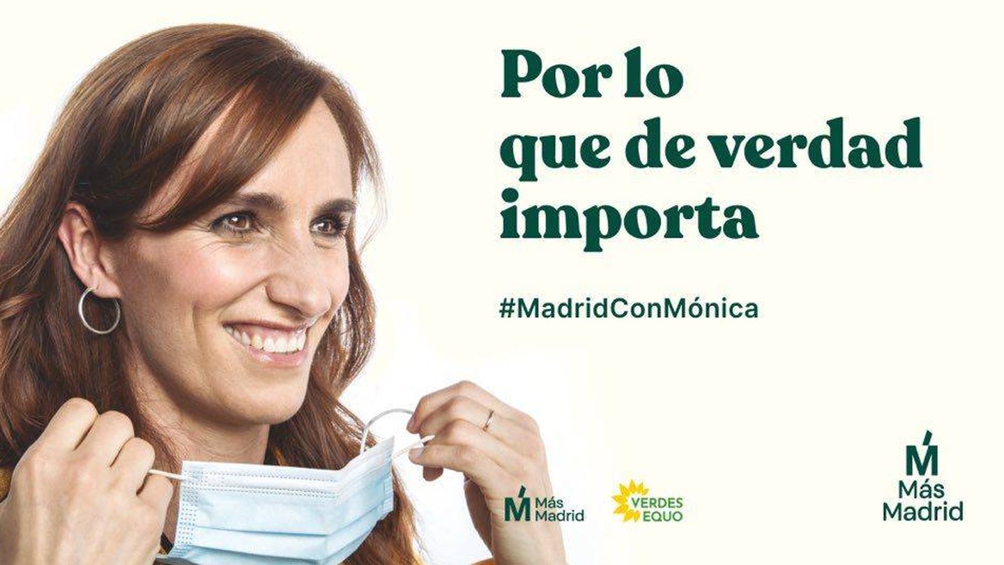 Cartel de Más Madrid. 
