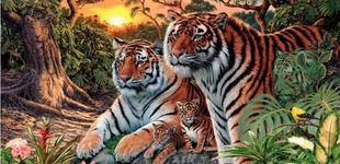 Post de Acertijo visual: ¿cuántos tigres puedes ver en la imagen? Es más difícil de lo que parece