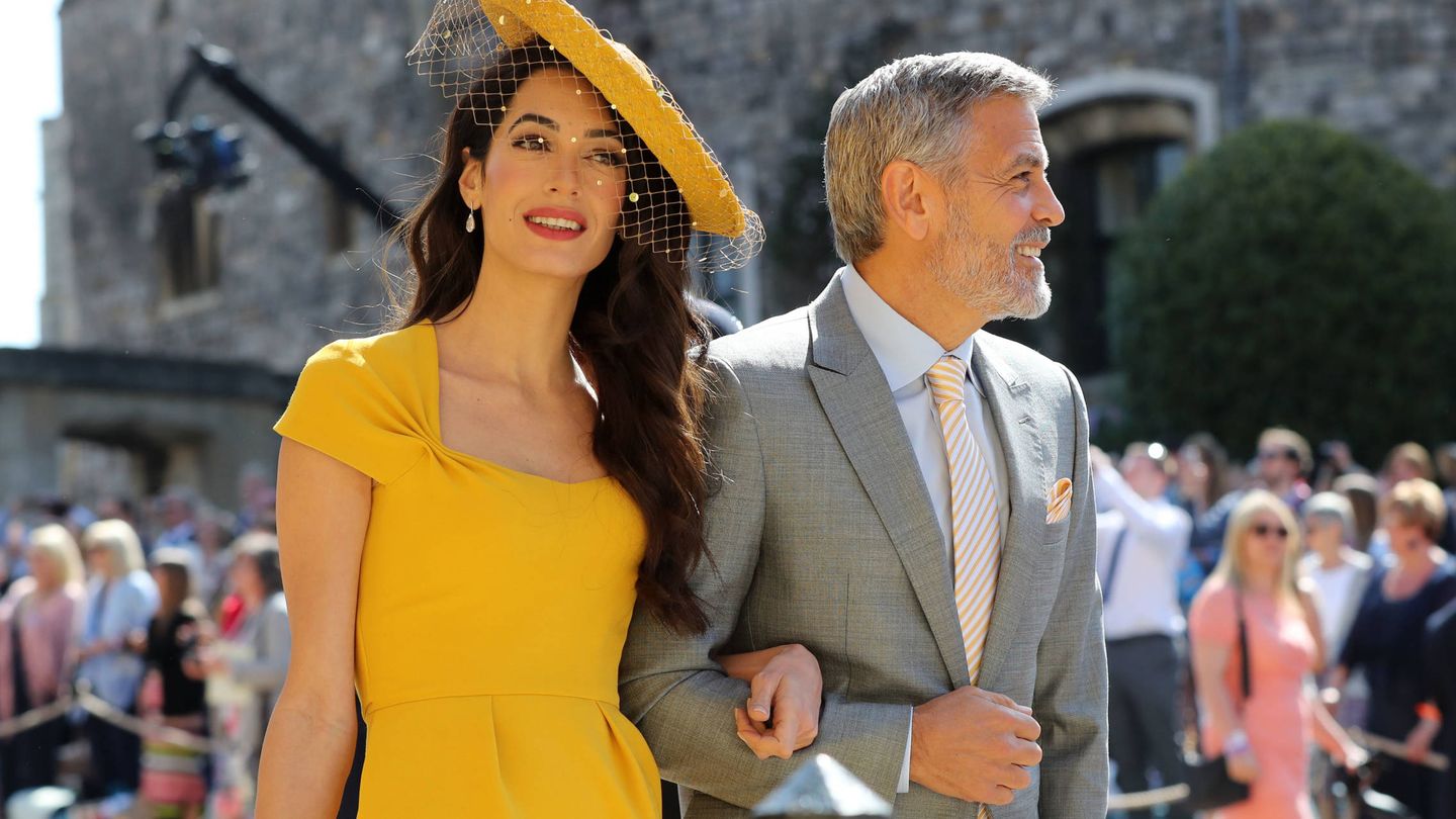 Amal Clooney y George Clooney. (Getty)