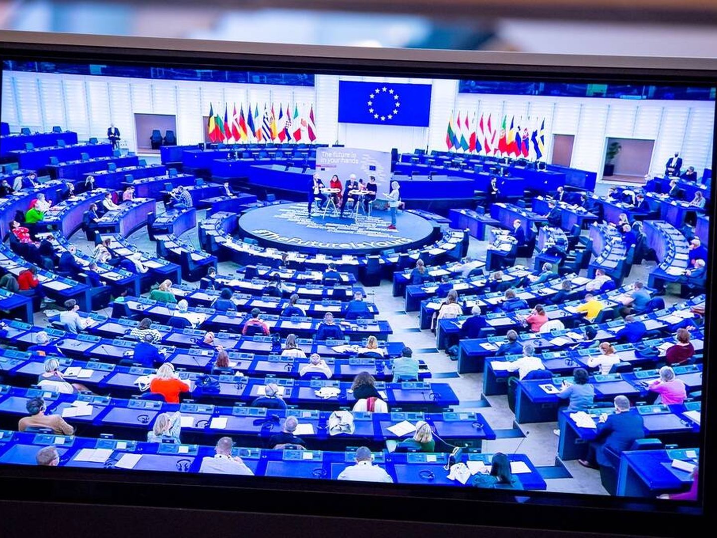 Un momento del pleno del Panel Ciudadano. (Parlamento Europeo)