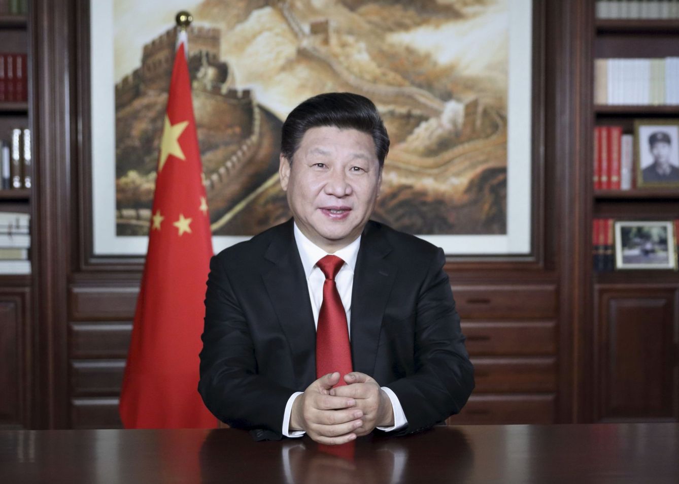 Xi Jinping dando el discurso de entrada a 2016. 