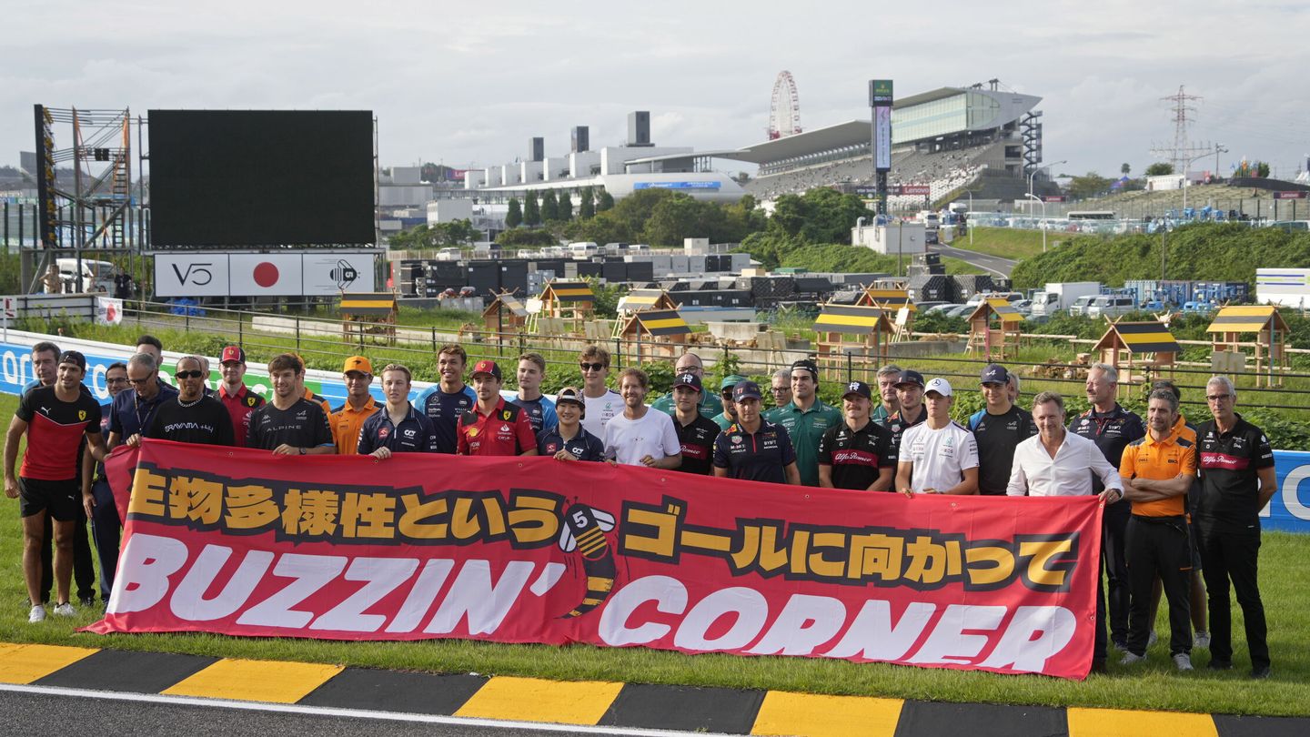 Vettel, exponiendo su proyecto en Suzuka. (EFE/EPA/Franck Robichon)