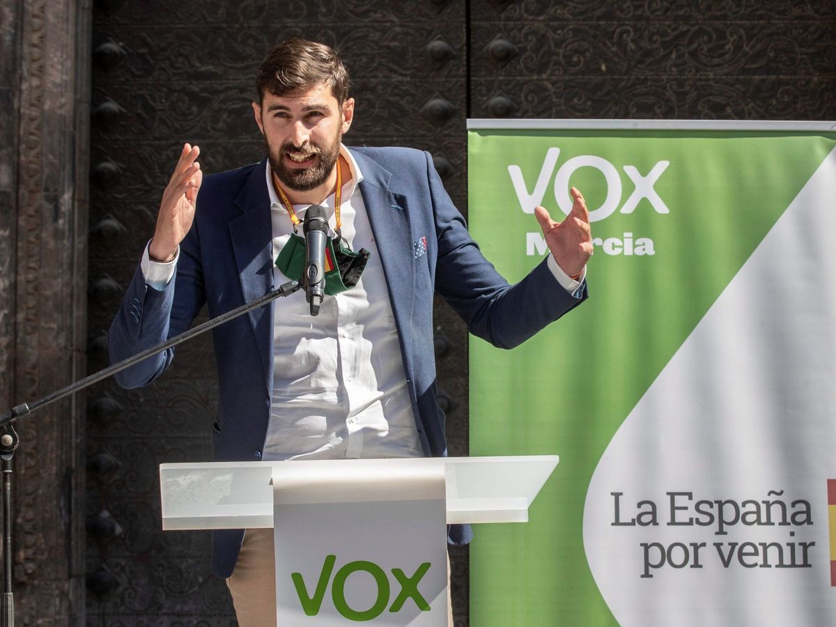 Foto: El líder de Vox en la Región de Murcia, José Ángel Antelo. (EFE/Marcial Guillén)