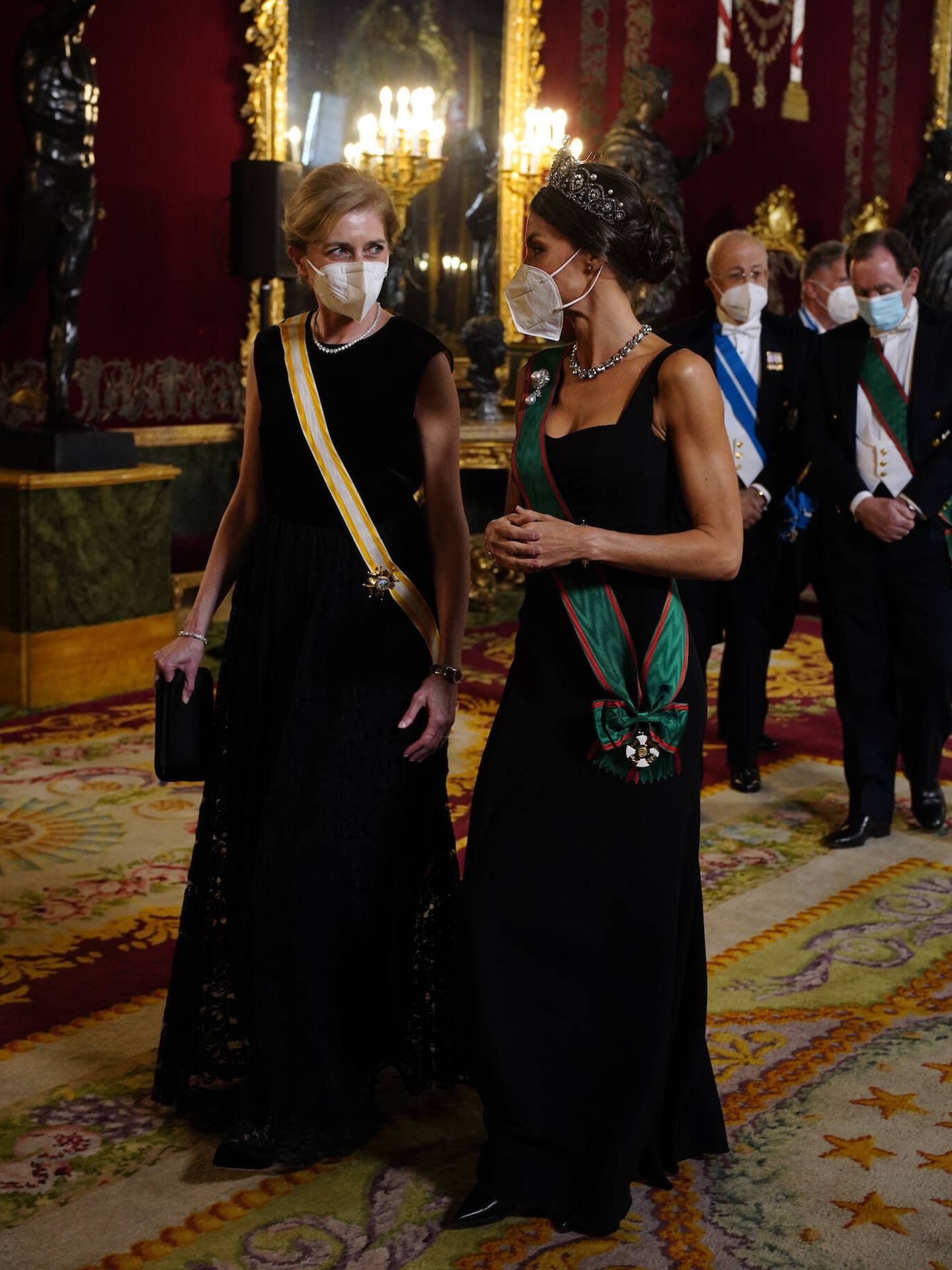 La reina Letizia y Laura Matarella, en el Palacio Real. (Limited Pictures)