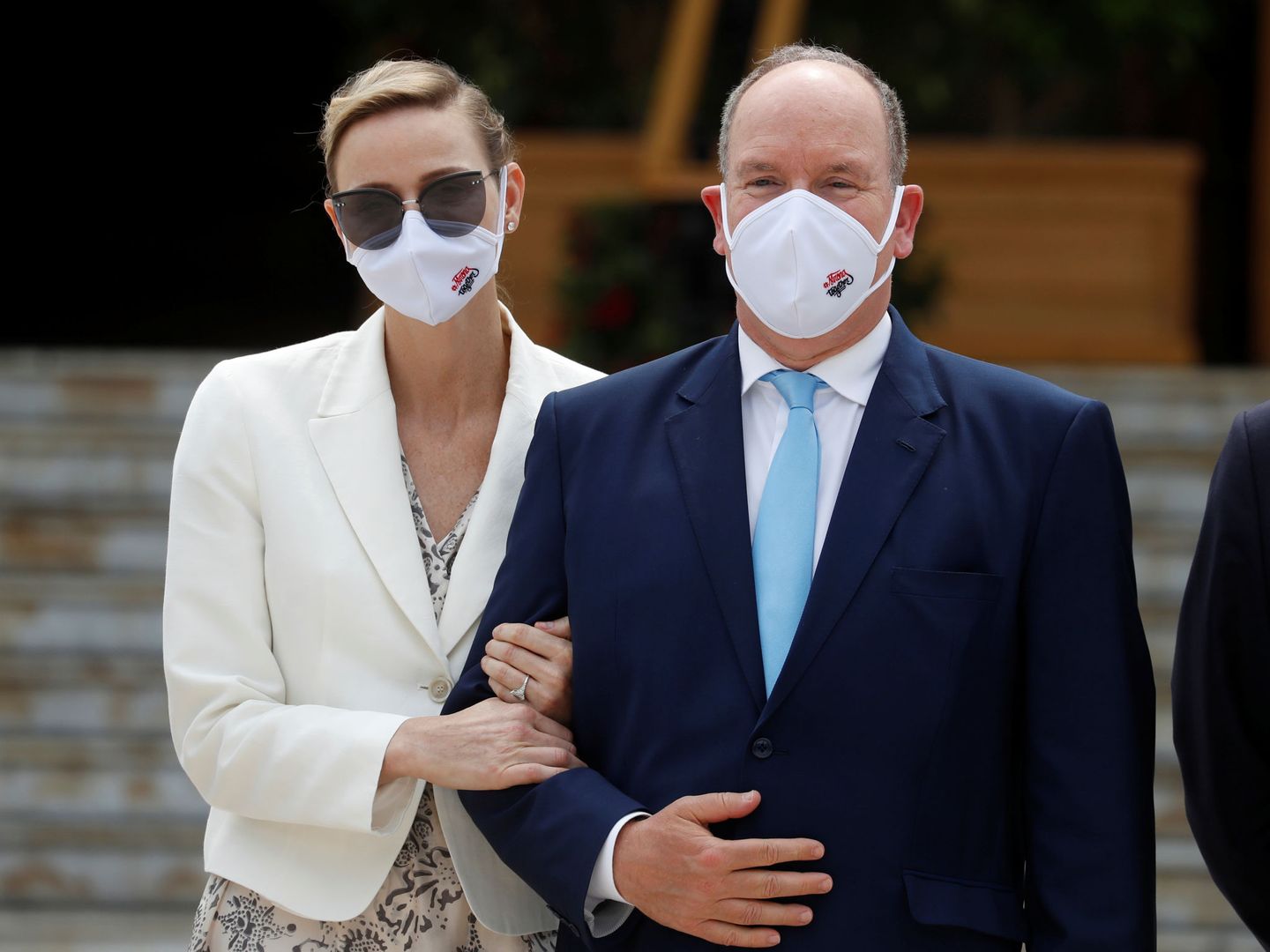 Charlène y Alberto de Mónaco, en su reaparición conjunta ante los medios. (Reuters)