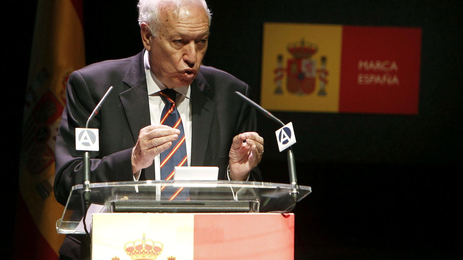 Foto: El ministro de Asuntos Exteriores, José Manuel García-Margallo, en el tercer aniversario de la Marca España. (EFE)