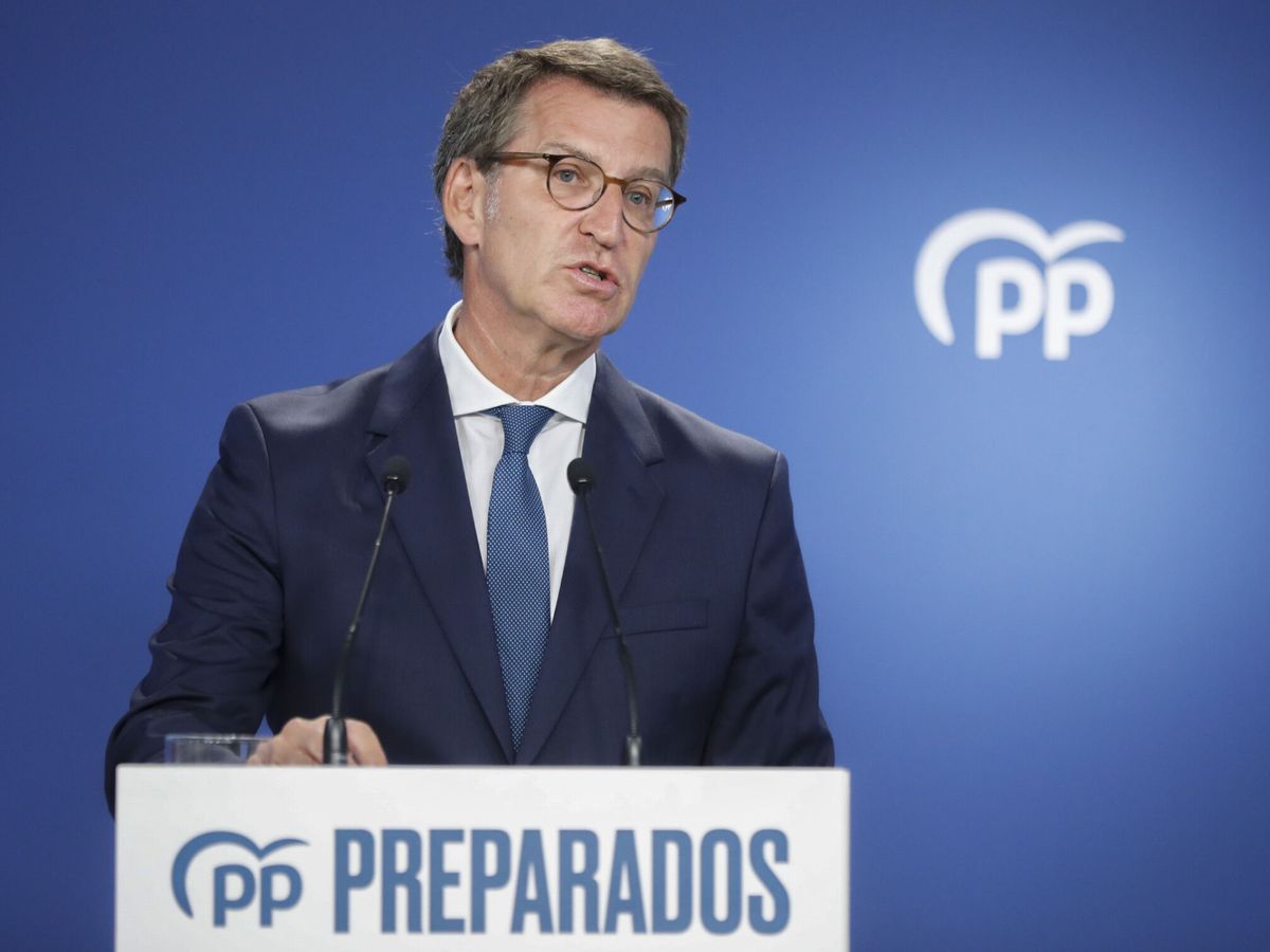 Foto: El presidente del PP, Alberto Núñez Feijóo (EFE/David Fernández)