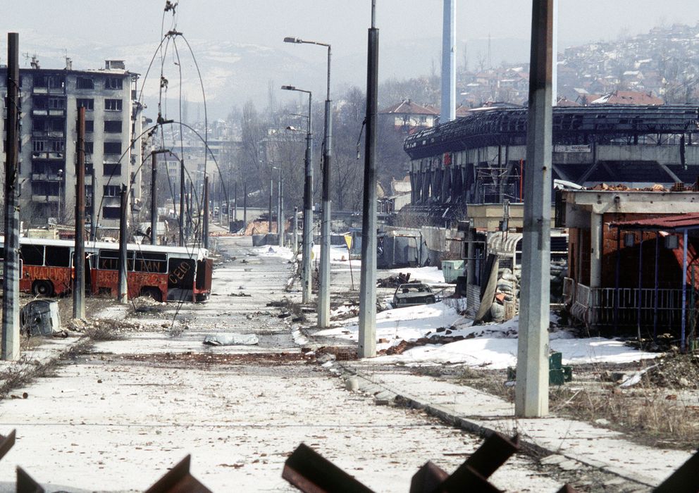 Foto: Imagen del cerco de Sarajevo