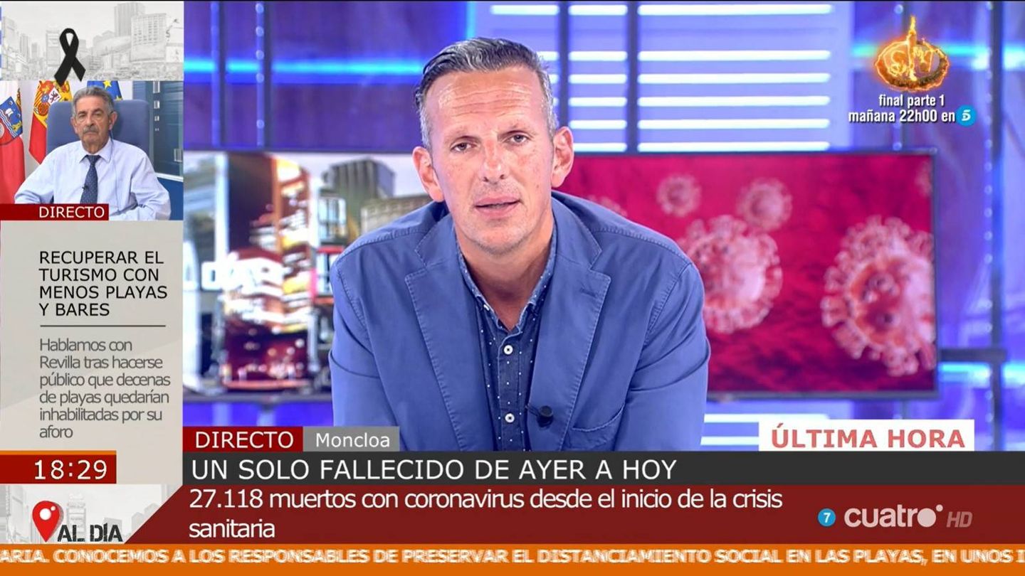 Joaquín Prat, presentador de 'Cuatro al día'. (Mediaset)