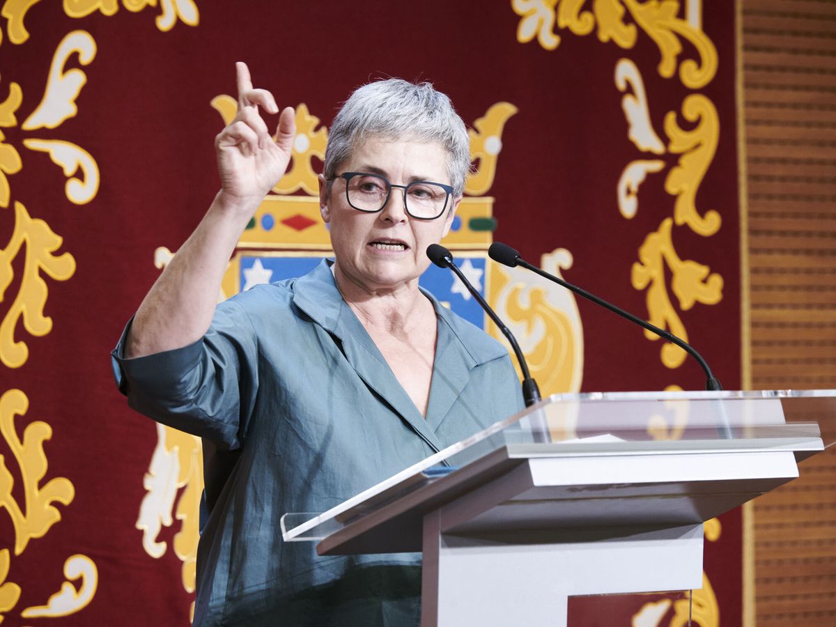 Foto: Eva Orúe, durante la presentación de la 81º Feria del Libro. (EFE/Luca Piergiovanni)