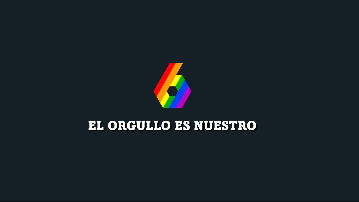 Logotipo multicolor de La Sexta con motivo del WorldPride Madrid 2017.