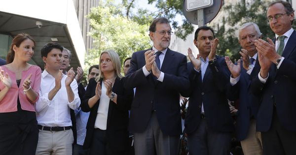 Foto: El presidente del Gobierno y del PP, Mariano Rajoy en el acto celebrado ayer. (EFE)