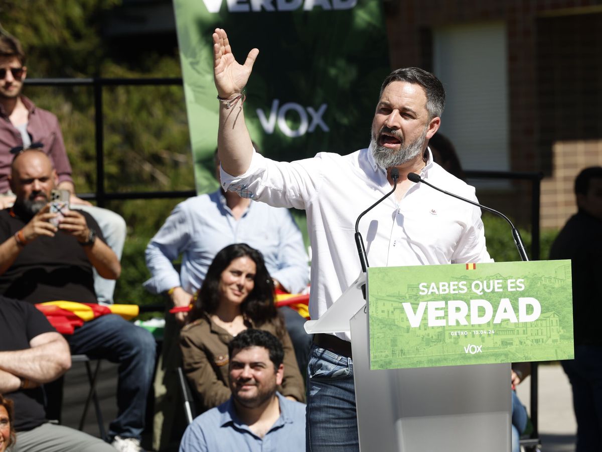 Foto: Santiago Abascal en un acto de Vox en Getxo. (EFE/Miguel Toña)