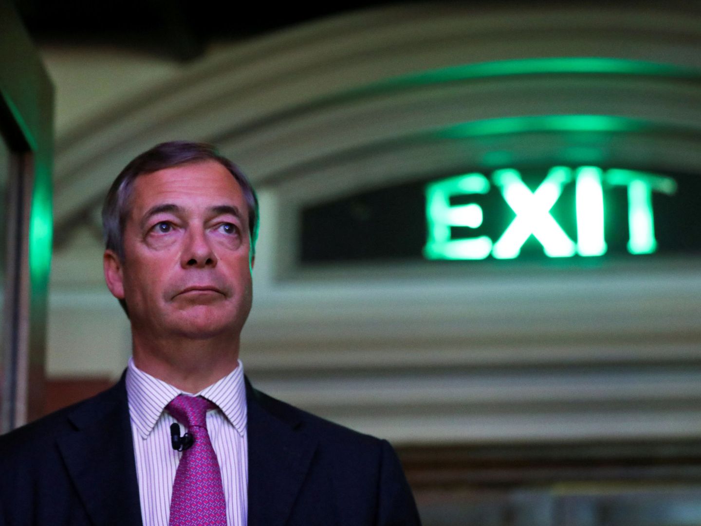 El euroescéptico Nigel Farage durante un mitin a favor del Brexit en Londres, el 17 de enero de 2019. (Reuters)