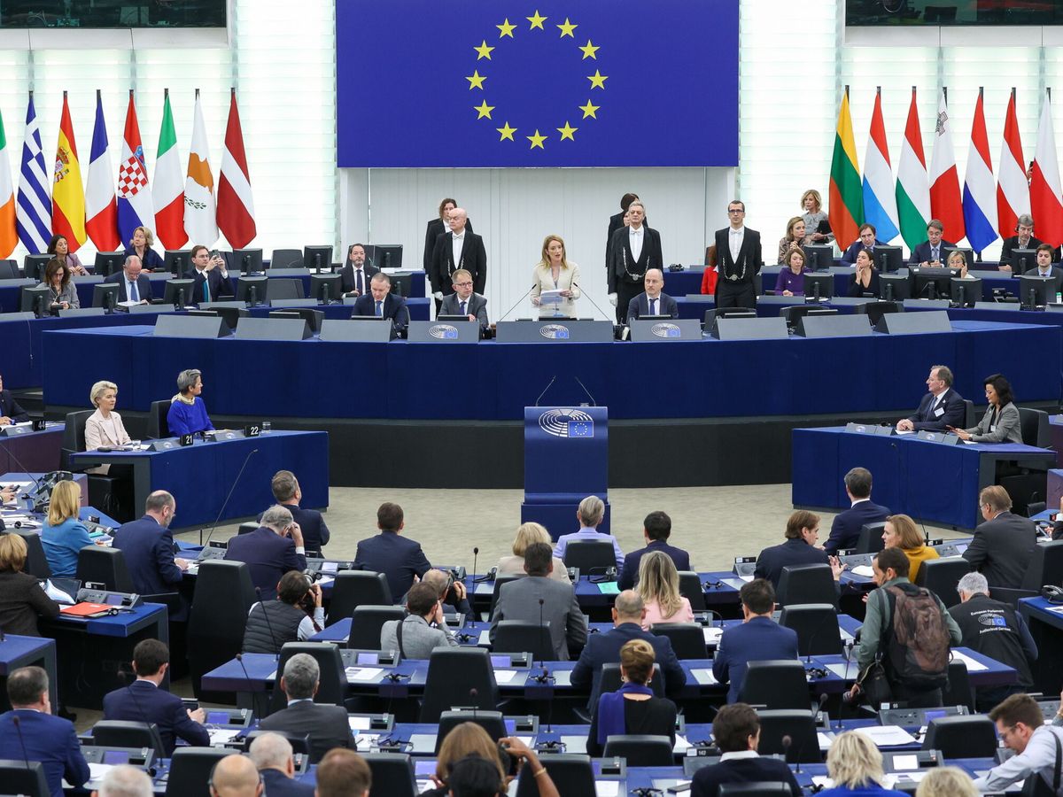 Foto: Sesión plenaria del Parlamento Europeo. (EFE/EPA/Julien Warnand)