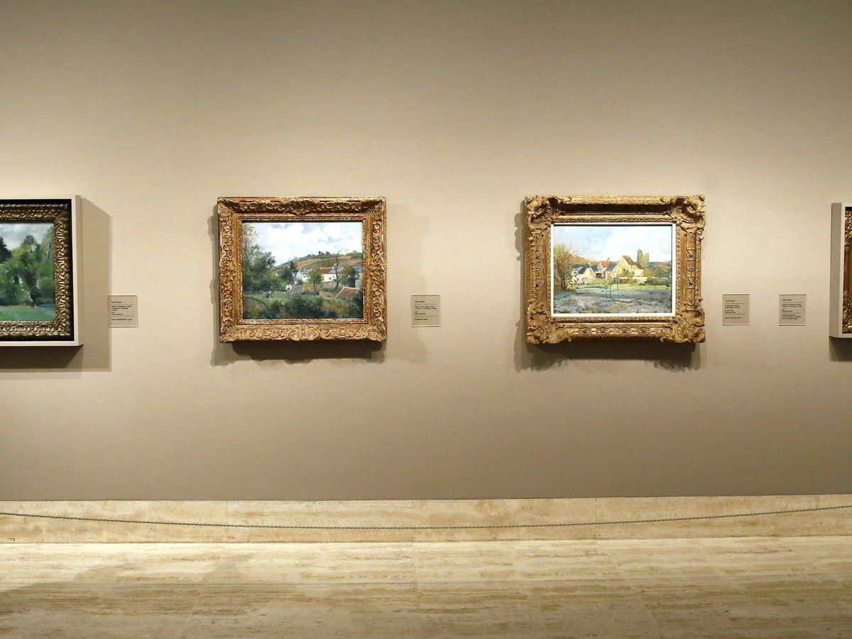 Foto: Exposición de obras de Camille Pissarro en el Museo Thyssen. (EFE/Juanjo Martín)