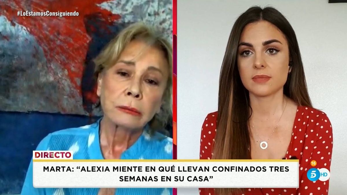 Mila Ximénez le da un repaso a Alfonso Merlos con Alexia Rivas y María Patiño en directo