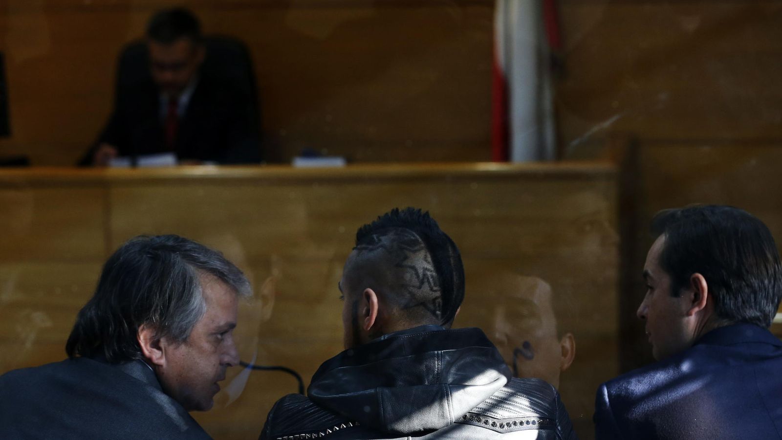 Foto: Arturo Vidal en el juicio de este miércoles.
