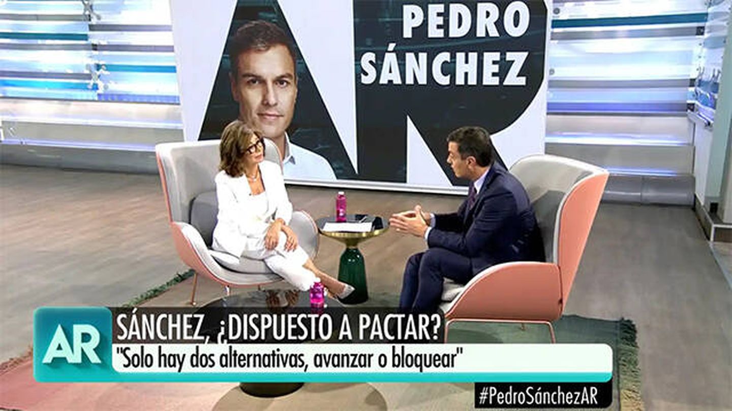 Entrevista de Ana Rosa Quintana a Pedro Sánchez en octubre de 2019 (Mediaset)