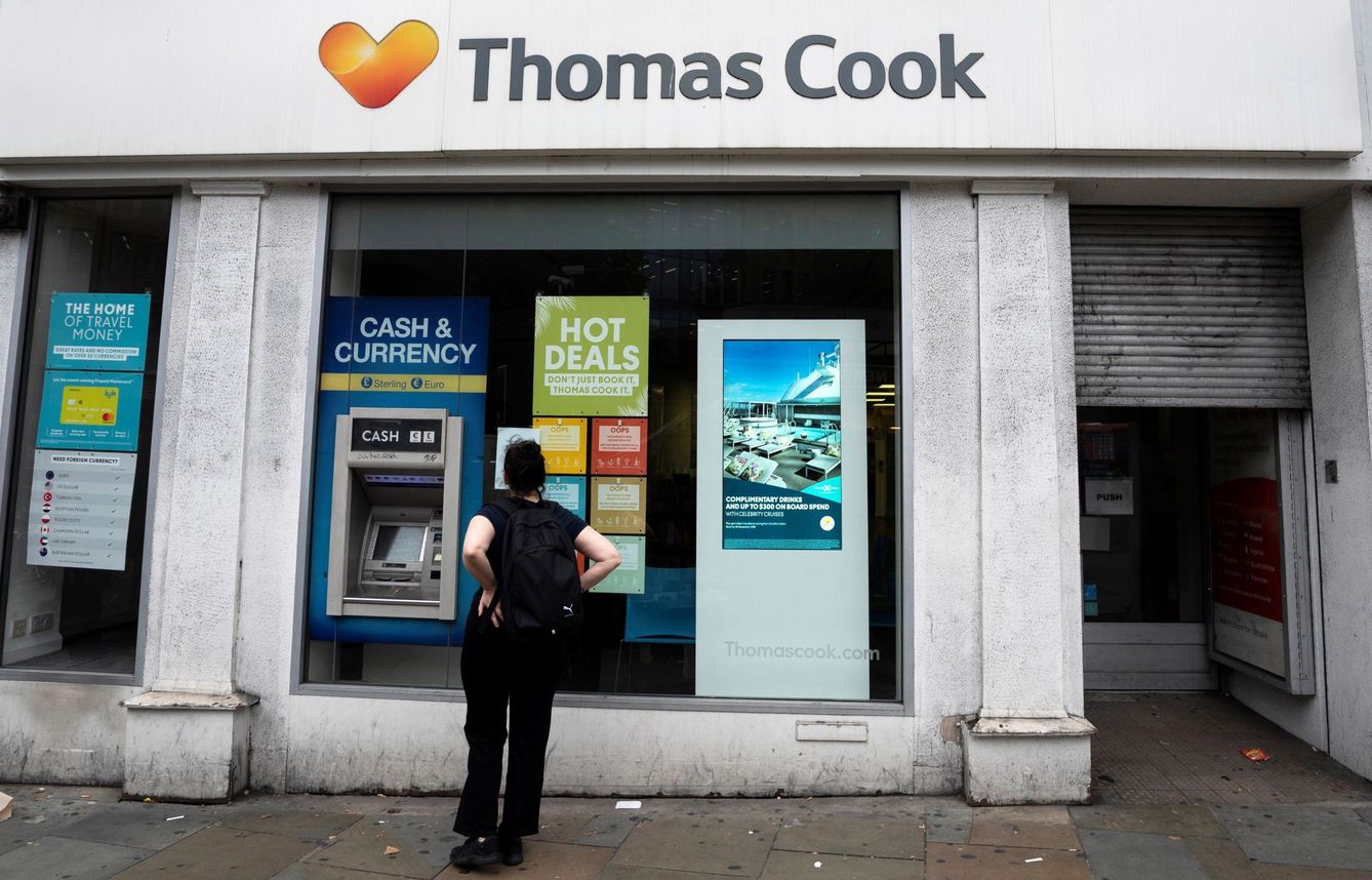Oficina de Thomas Cook en Londres. (Reuters)