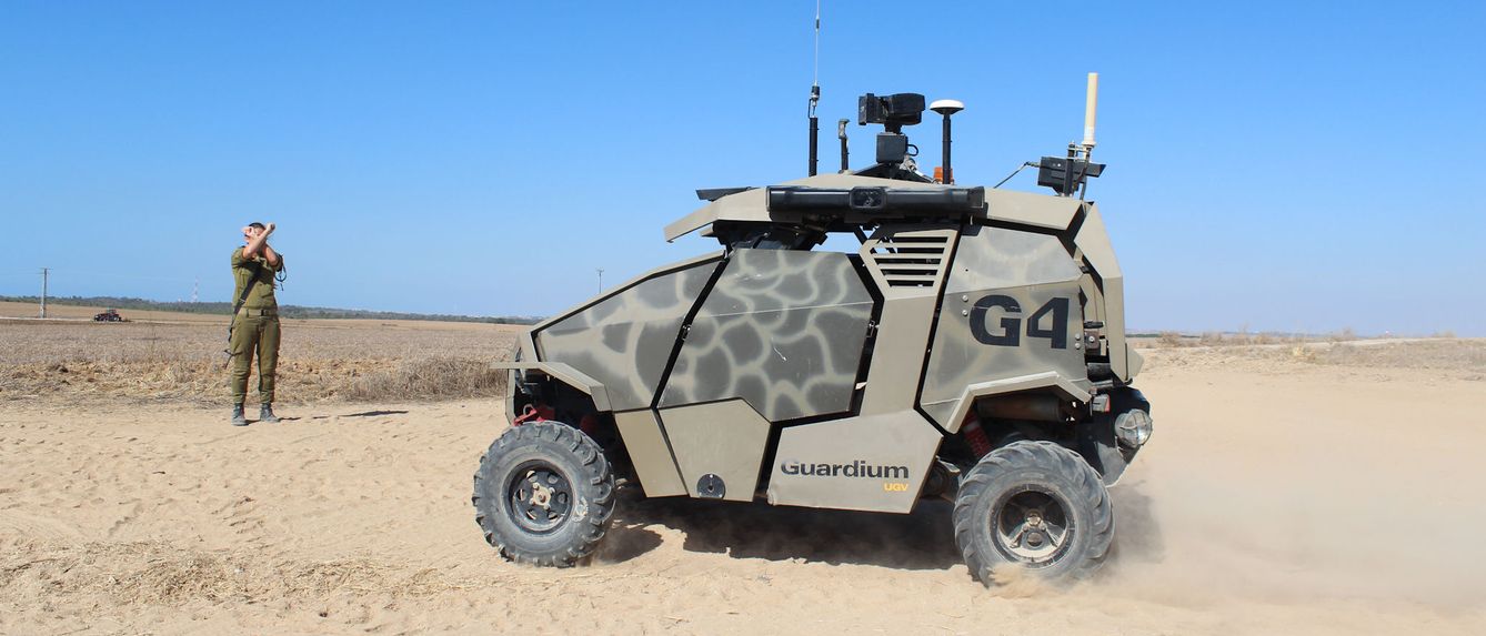 Guardian, un vehículo no tripulado que patrulla las fronteras israelíes.