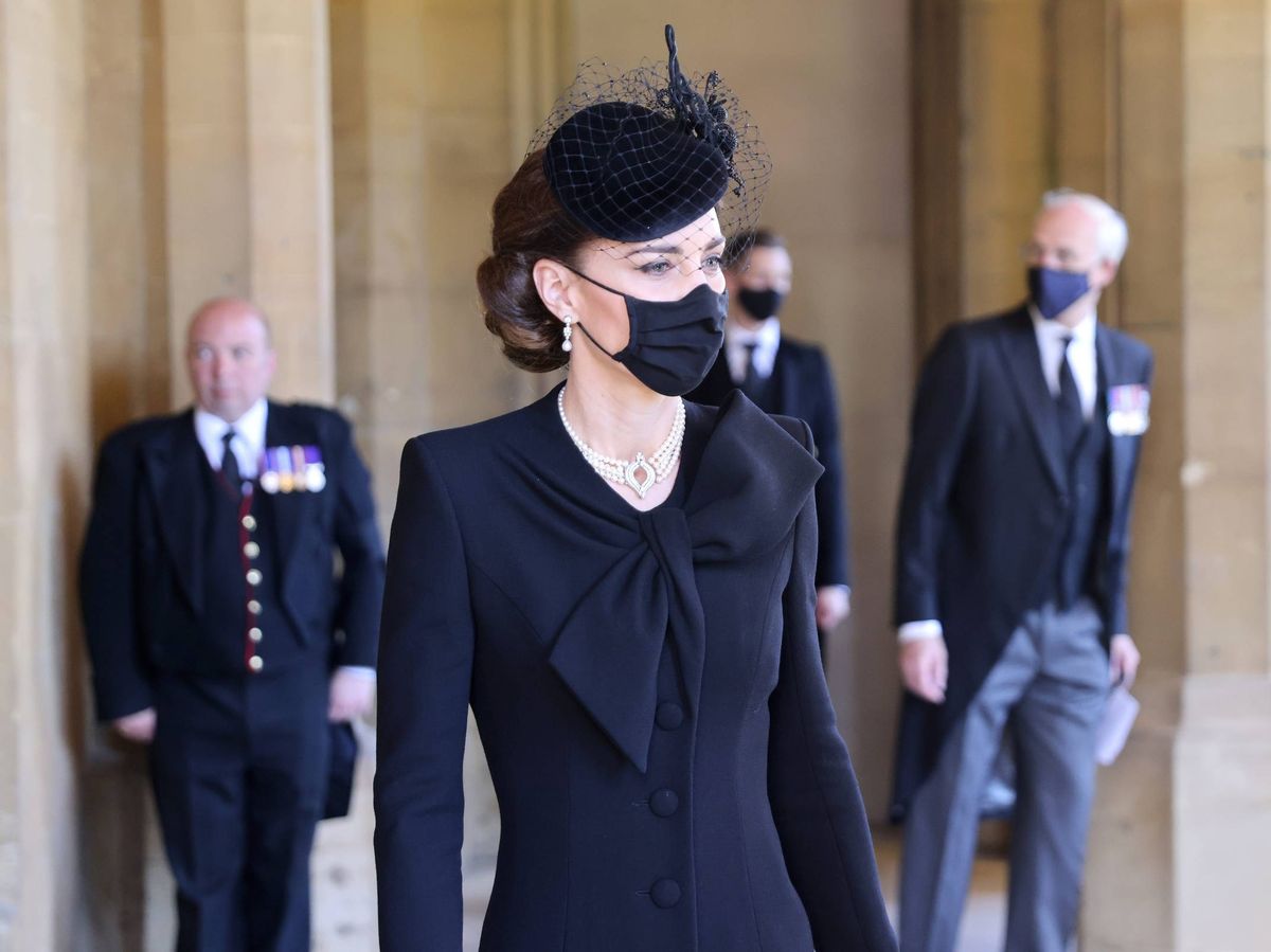 Foto: Kate Middleton, en el funeral del duque de Edimburgo. (Cordon Press)