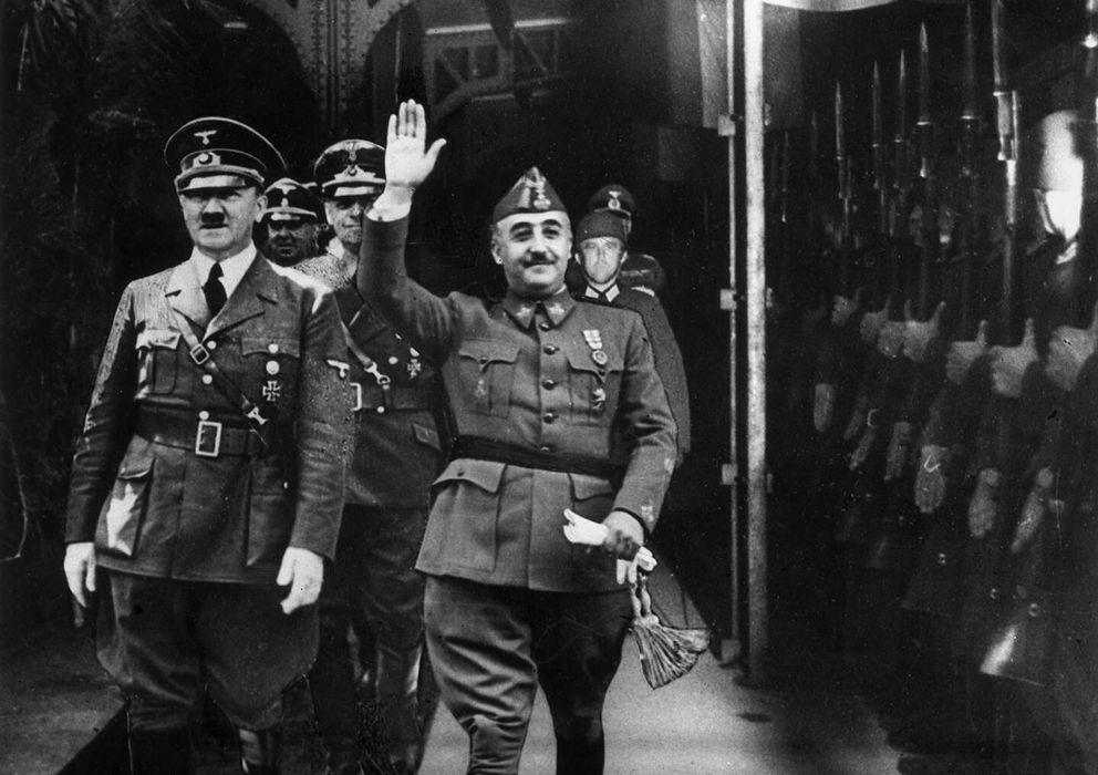 Foto: Adolf Hitler y Francisco Franco en una imagen de archivo. 