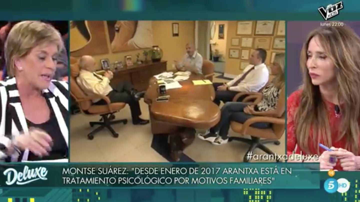  Le entrevista tuvo lugar en el despacho del abogado de Arantxa. (Mediaset)