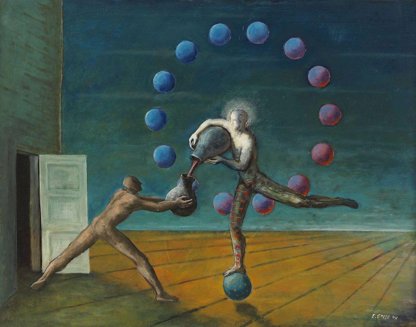 'Der Tanzer auf der Kugel' / 'La bailarina en la pelota'. (Edgar Ende)
