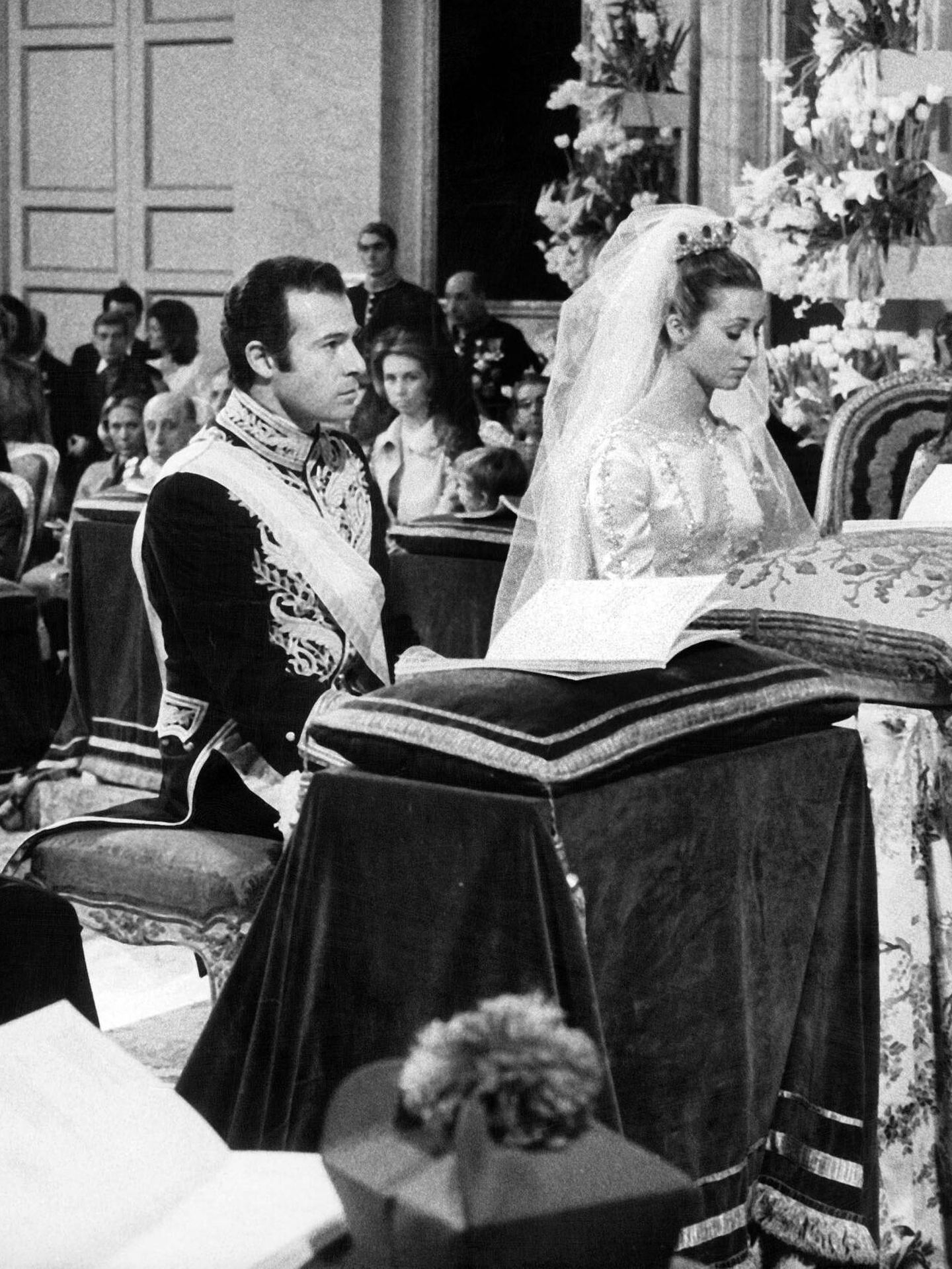 La boda de Alfonso de Borbón y Carmen Martínez-Bordiú, en 1972. (Cordon Press)
