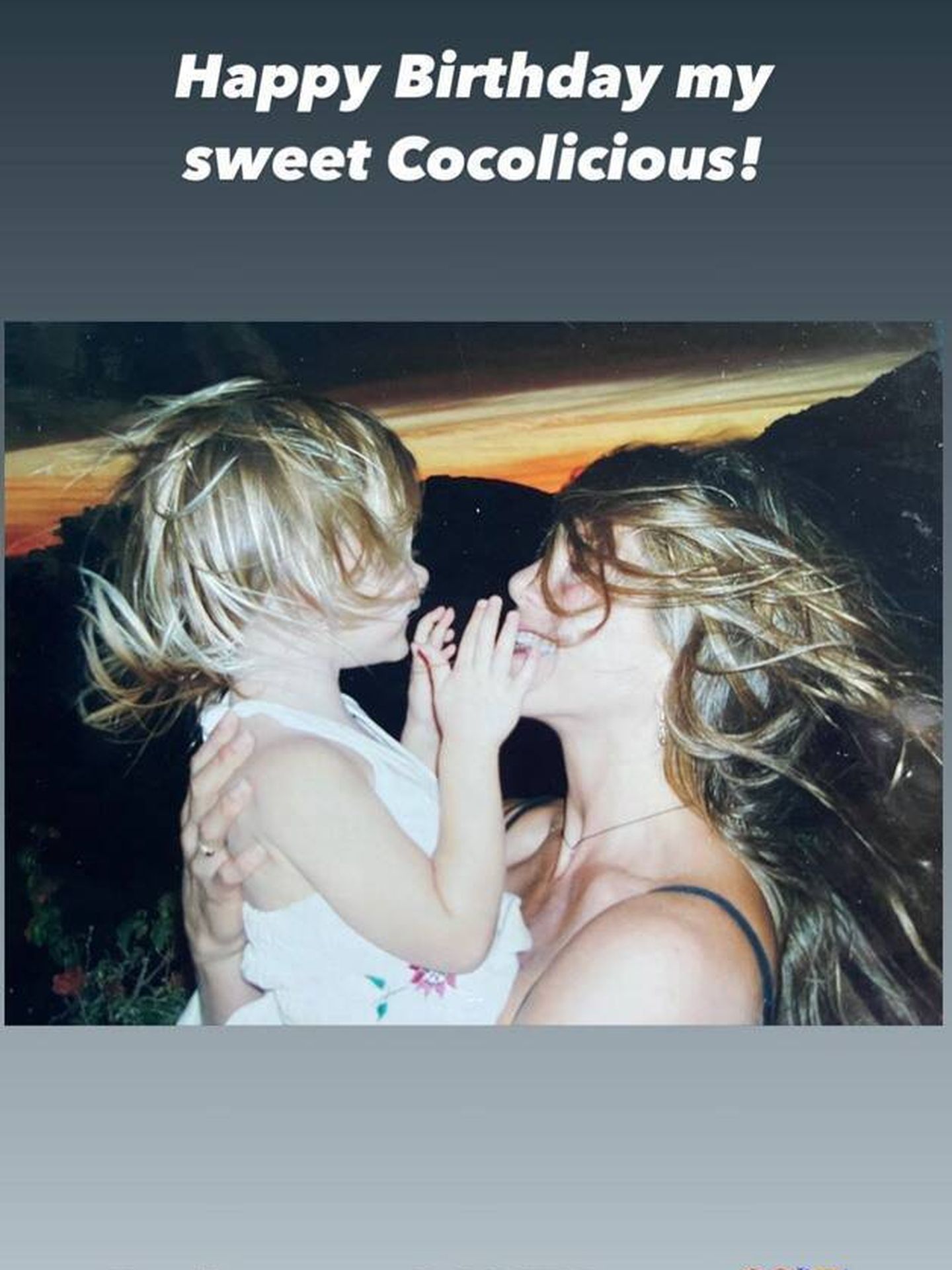 La cariñosa felicitación de Jennifer Aniston a Coco. (Instagram @jenniferaniston)