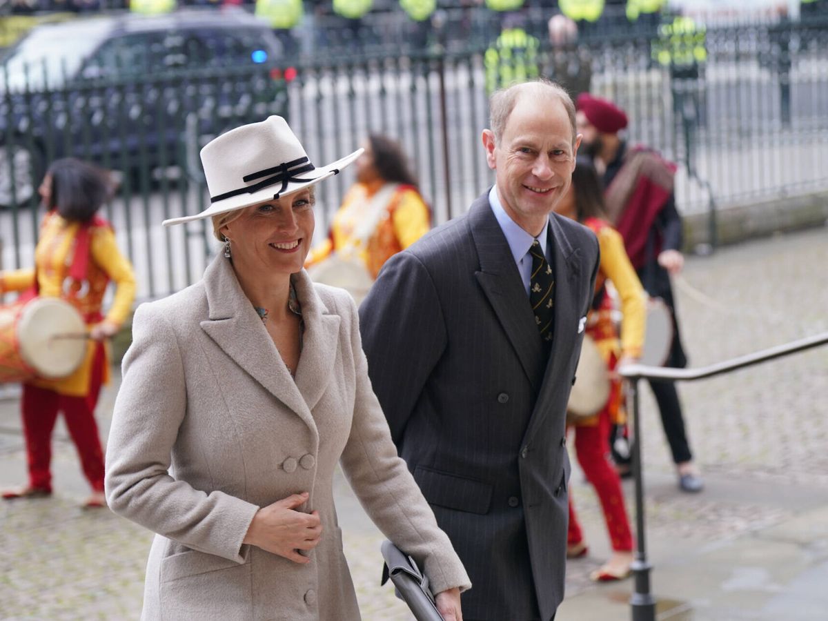 Foto: Sophie y Eduardo de Edimburgo, a su llegada al servicio religioso por el Día de la Commonwealth. (Gtres)