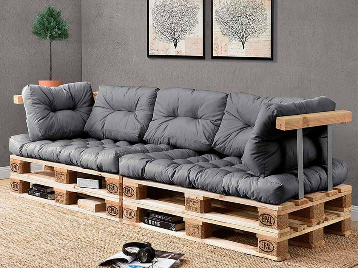 Details 100 cojines para sofá palets