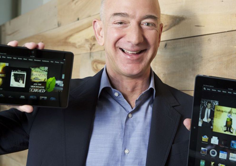 Foto: Jeff Bezos durante la presentación de las nuevas Kindle Fire HDX