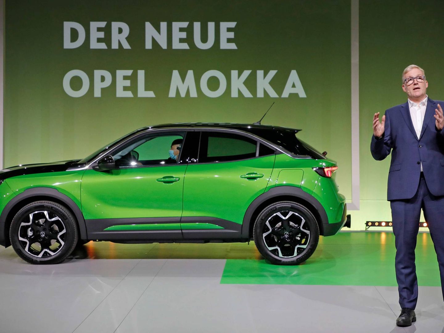 Imagen del estreno mundial del Opel Mokka en la sede de Russelsheim. 