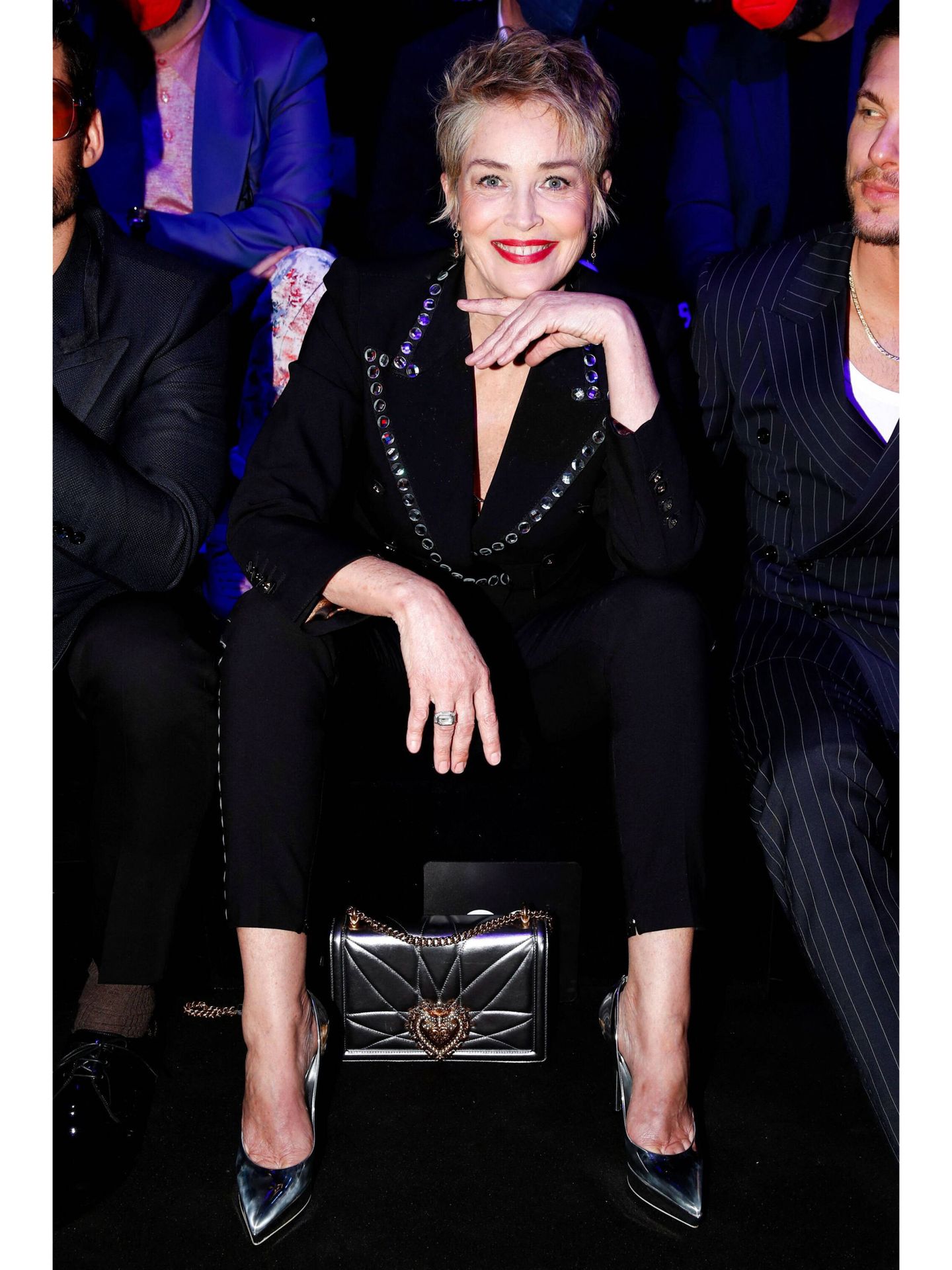 Sharon Stone, en el front row de Dolce & Gabbana.