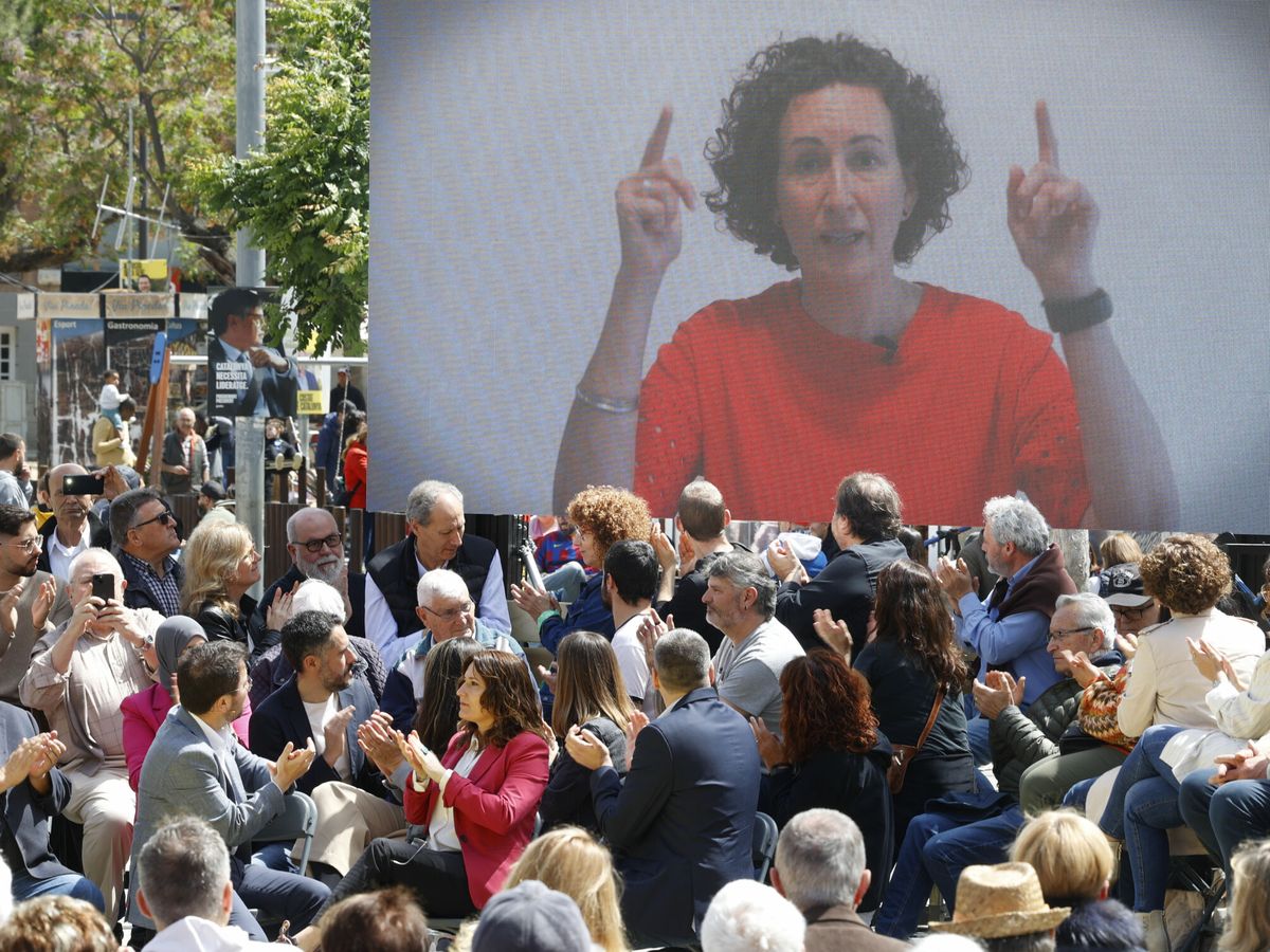 Foto: Marta Rovira en un mitin de ERC (Kike Rincón / Europa Press)