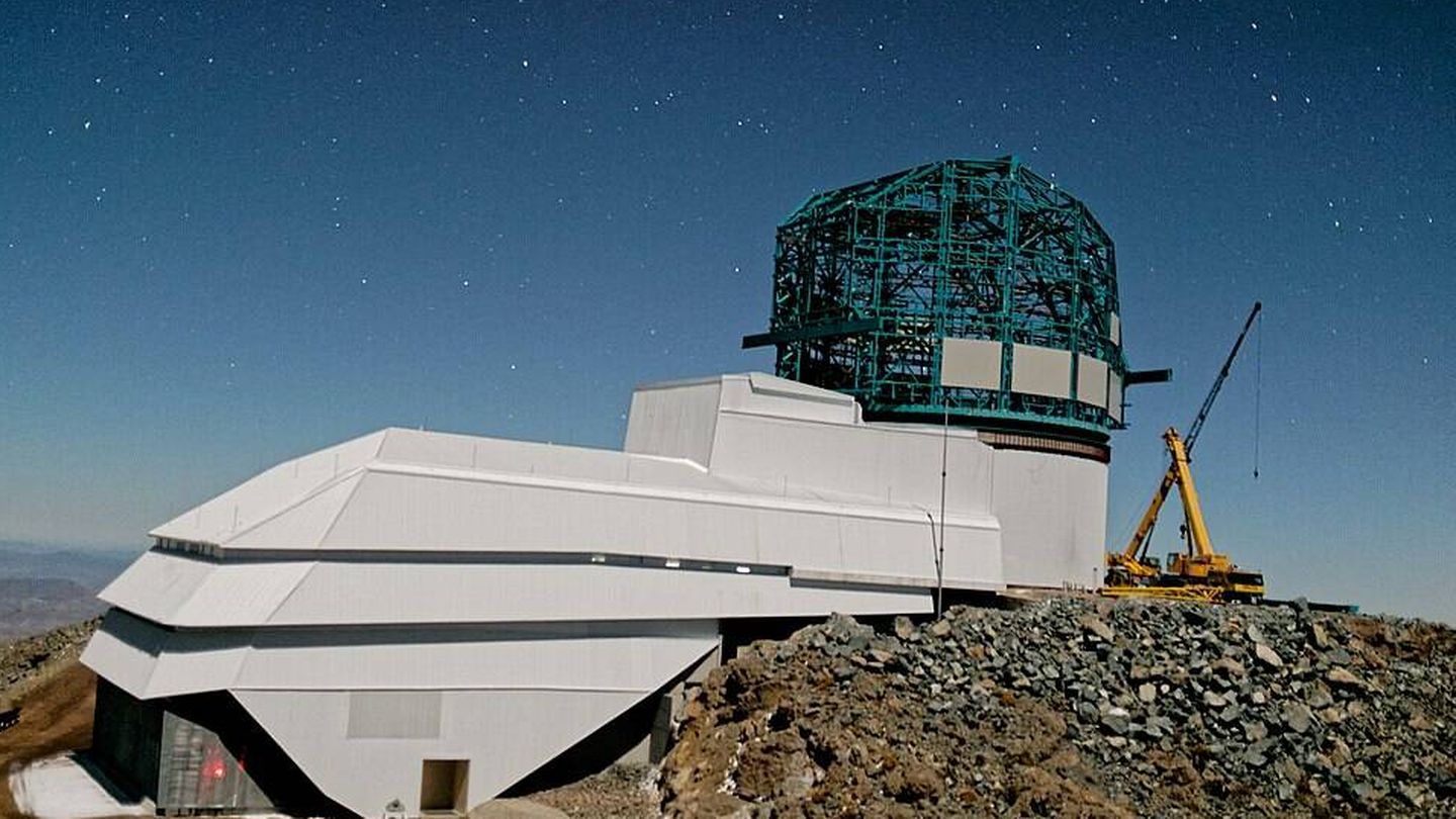 El observatorio Vera Rubin, todavía en construcción. (Wil O’Mullaine/LSST)