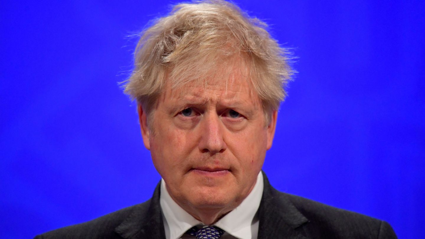 El primer ministro británico, Boris Johnson, en una rueda de prensa este miércoles. (Reuters)