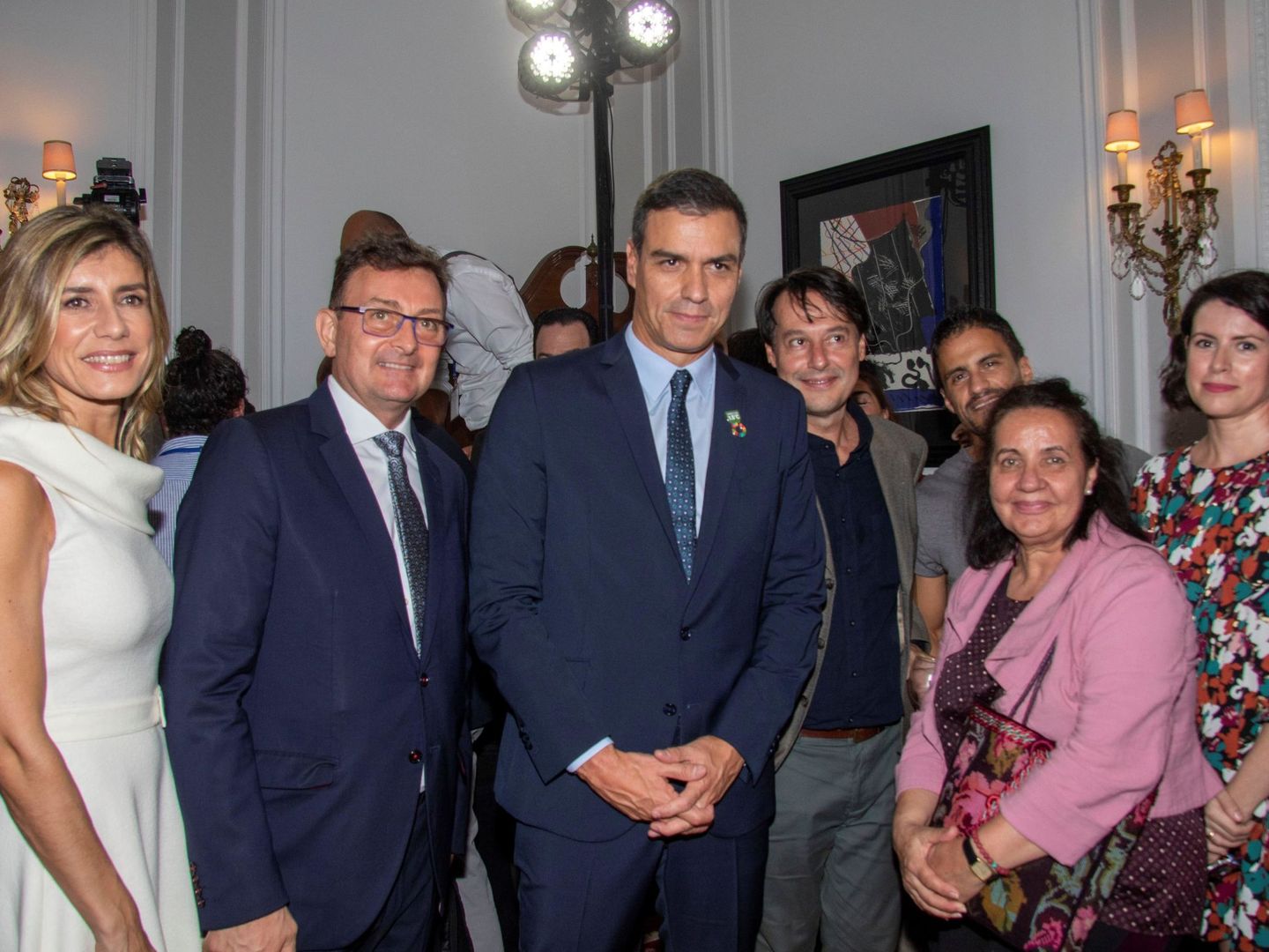 En la residencia del embajador de España ante las Naciones Unidas, Agustín Santos, en Nueva York. (EFE) 