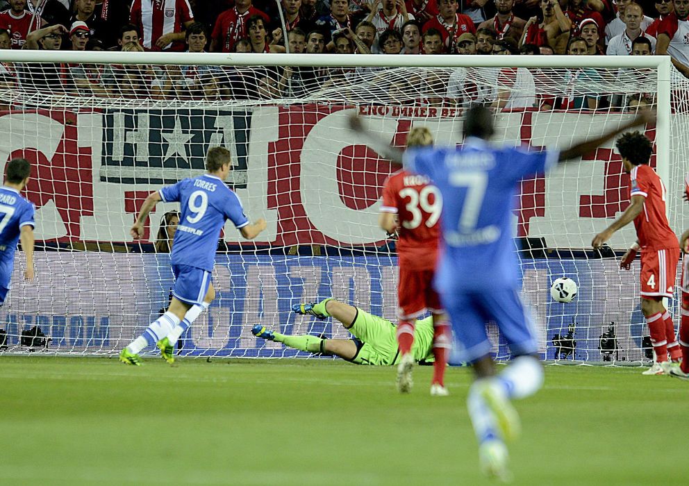 Foto: Fernandor Torres celebra su gol ante el Bayern de Múnich.