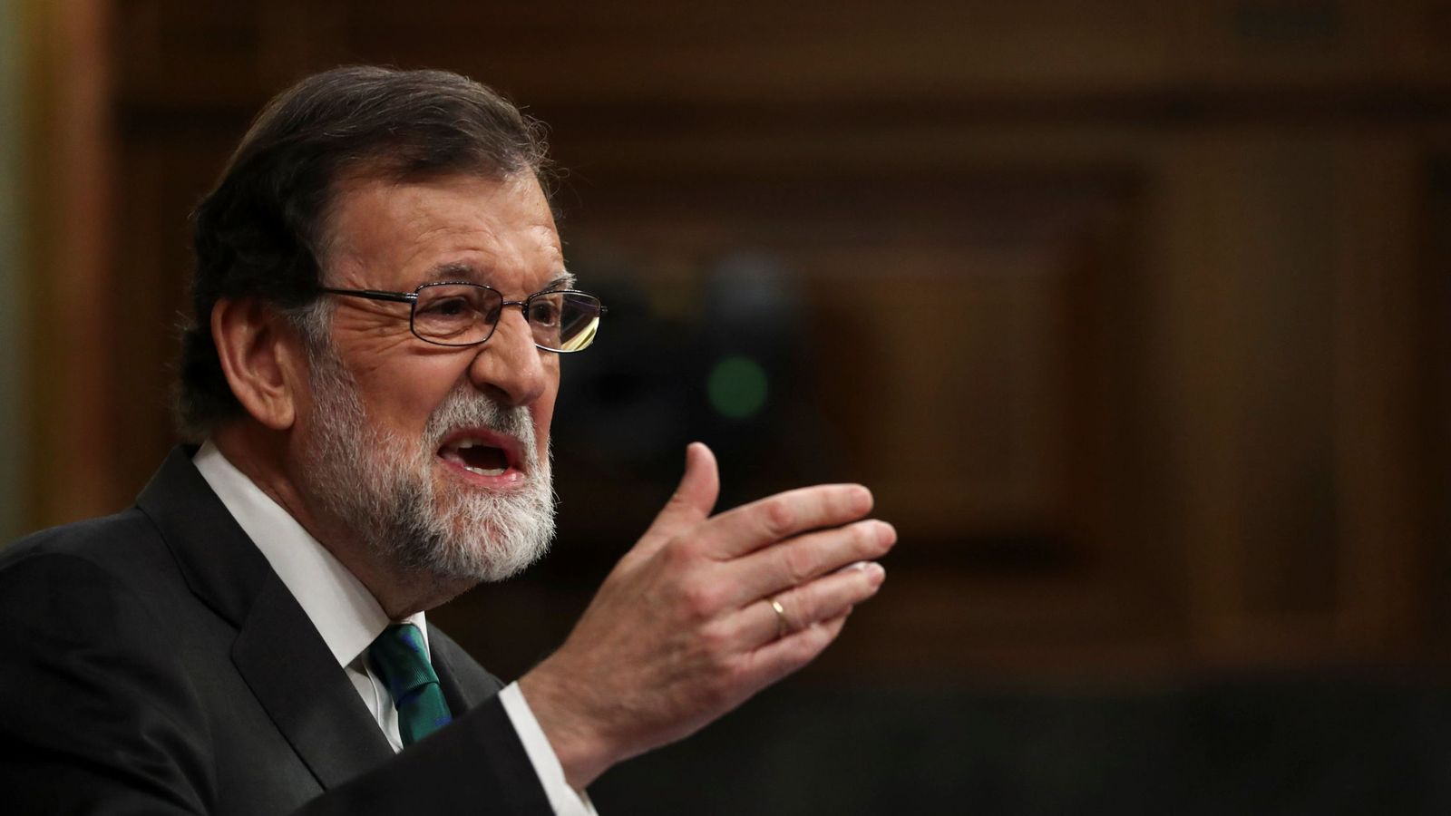 Foto: Mariano Rajoy, durante la moción de censura de este jueves. (Reuters)