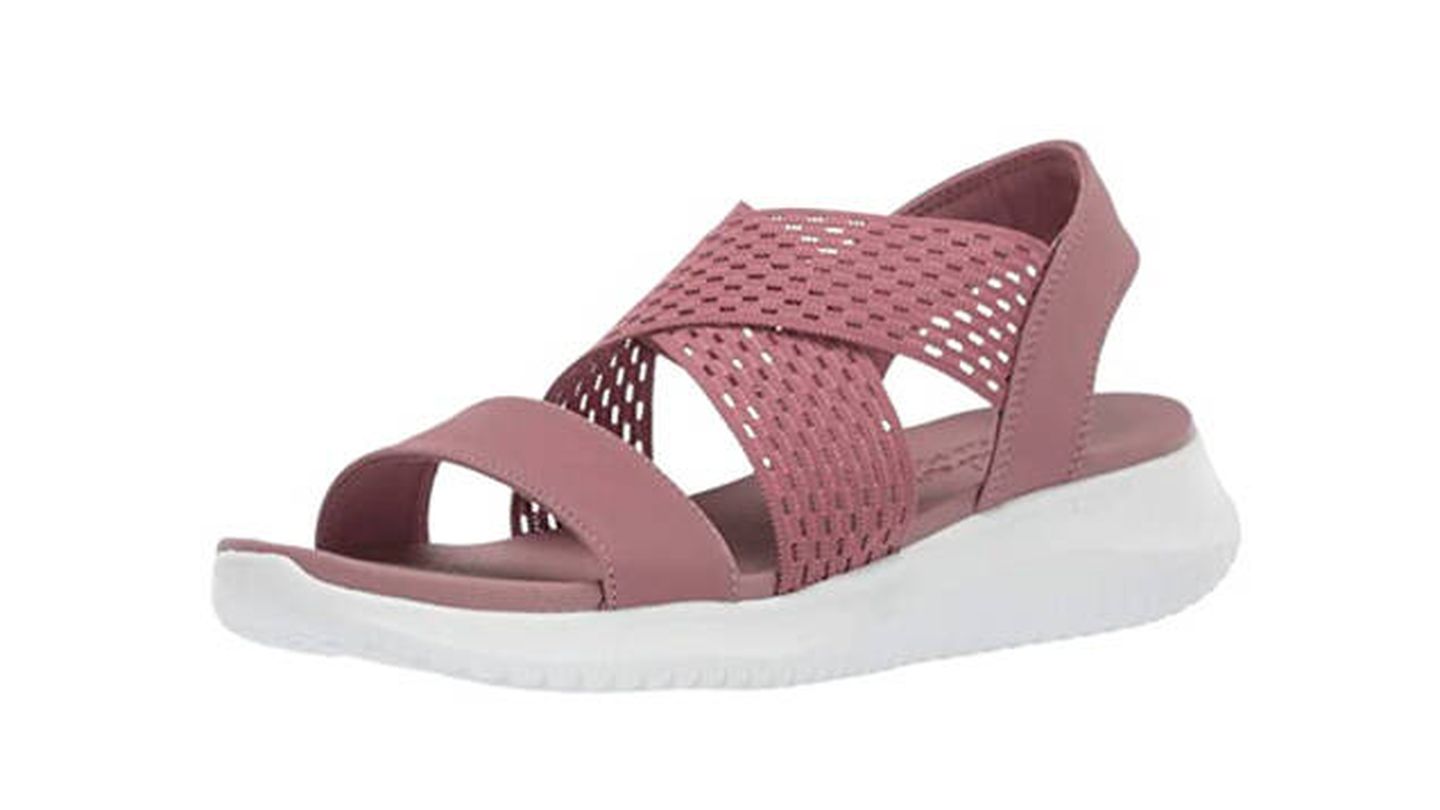 Sandalias Skechers Ultra Flex-Neon Star, sandalias de punta descubierta para mujer