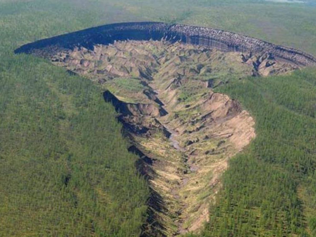 Foto: El impresionante cráter de Batagaika. (Research Institute of Applied Ecology of the North)