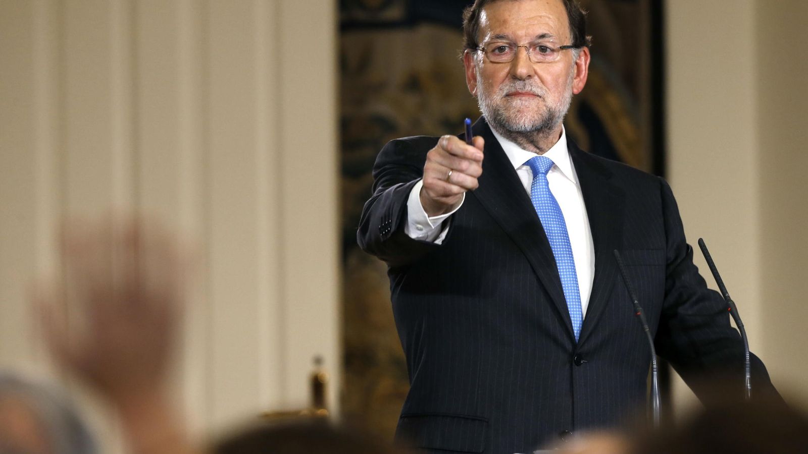 Foto: El presidente del Gobierno, Mariano Rajoy, durante la rueda de prensa. (EFE)