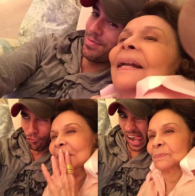 Foto: Enrique Iglesias con su abuela