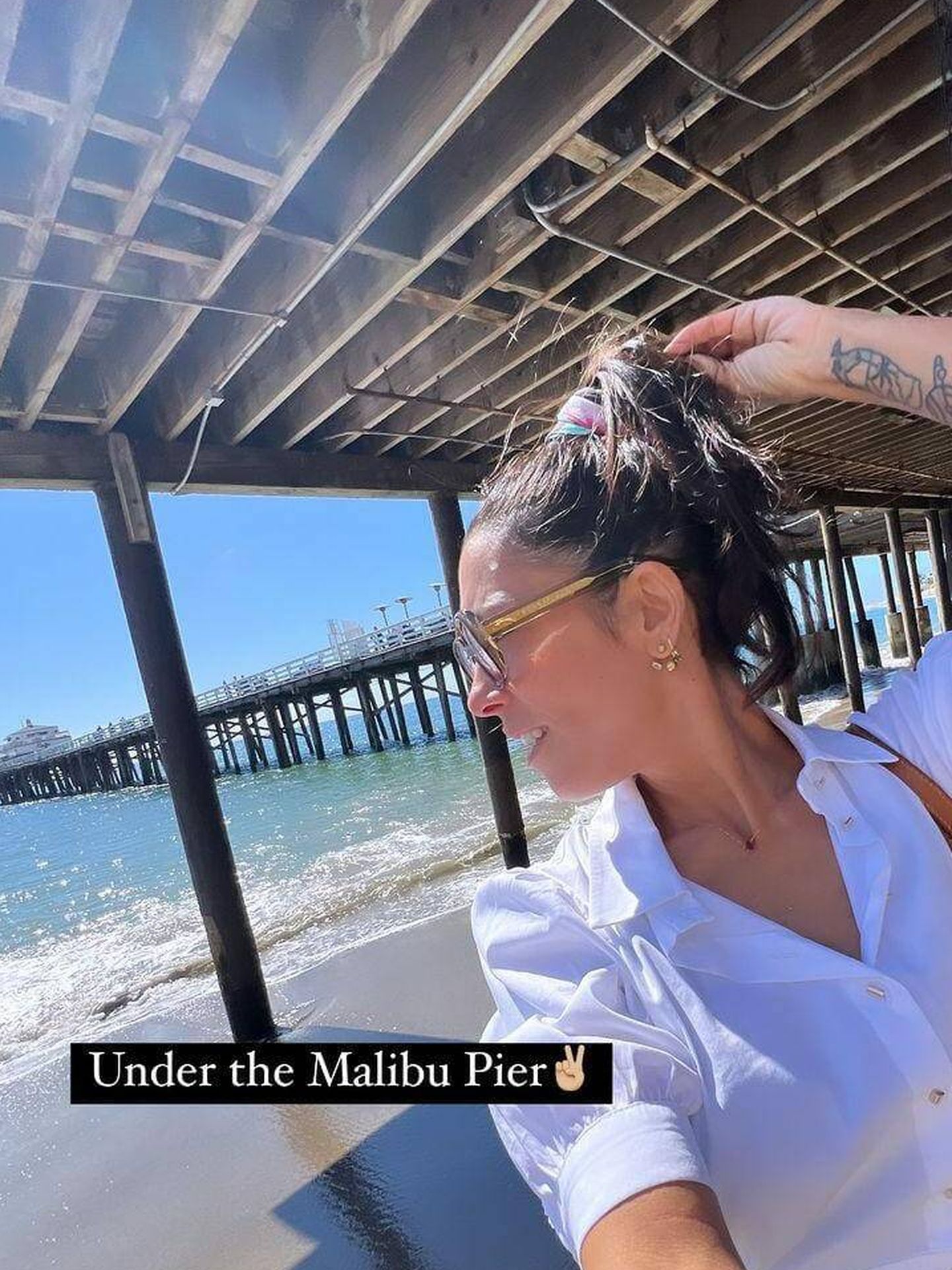 Lorena Castell disfruta de la playa de Malibú. (Instagram/@lorenacastell)
