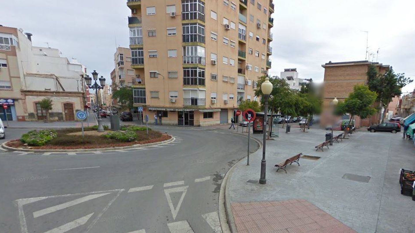 Plaza del Quemadero de Almería,donde se produjeron los disparos. (Google Maps)